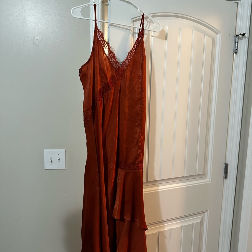 Red silk dress from altard state worn once size medium